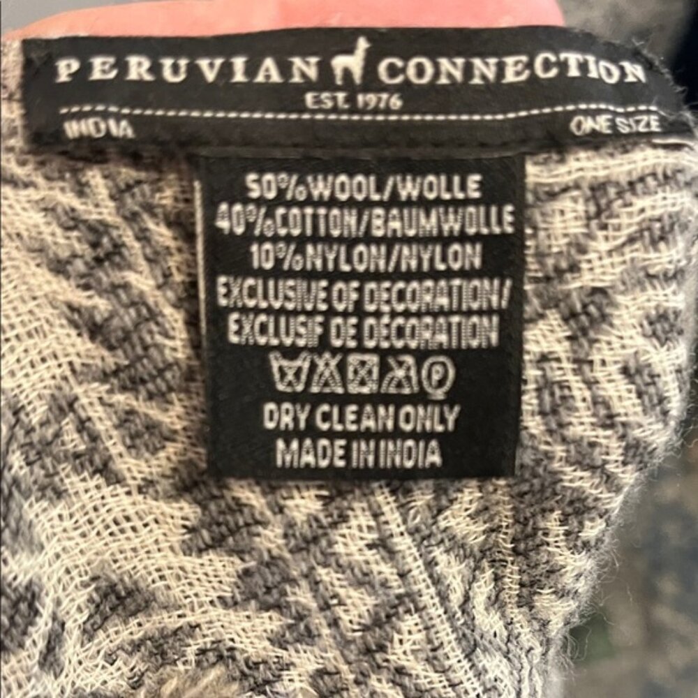 Peruvian Connection Gray Paisley Patterned Wool B… - image 10